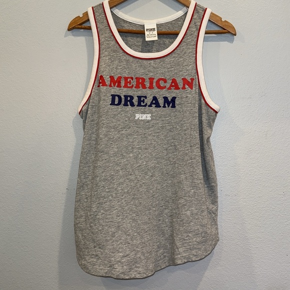 PINK Victoria's Secret Tops - Pink Victoria secret tank top American Dream Tank Top size medium